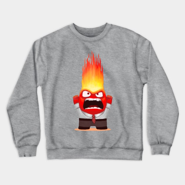 Anger Crewneck Sweatshirt by RySpirit